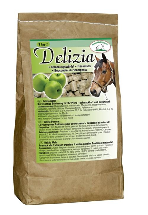 Delizia hestegodt med eplesmak