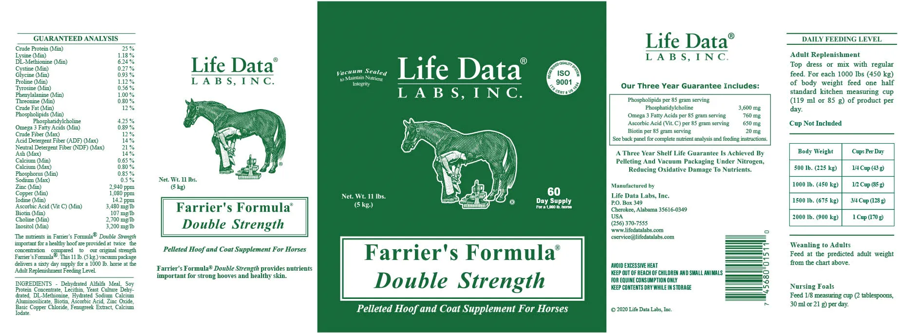 FARRIERS FORMULA DOBBEL KONSENTRAT LIFE DATA - bakside